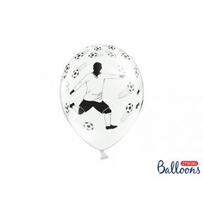 Balionas "Futbolistas", baltas, 30 cm