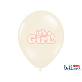 Balionas "It's a girl", kreminės spalvos 30 cm