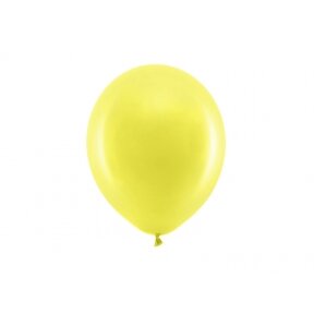 Balionas Eco Partydeco, su metalo blizgesiu, sodriai geltonos spalvos, 30cm