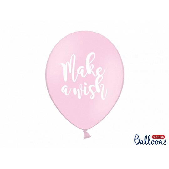Balionas "Make a wish", rožinis, 30 cm