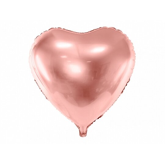 Balionas "Širdis", rožinio aukso, 61cm (vidutinio dydžio) 1