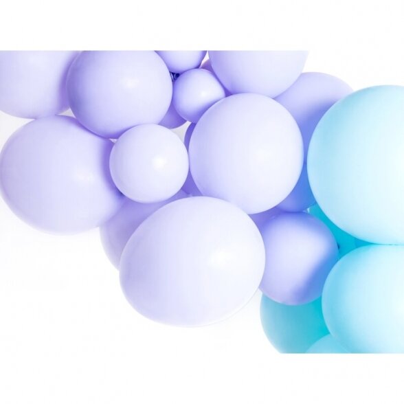 Balionas Strong Partydeco, pastelinė levandų (pastel lavender blue) spalva, 30 cm 1