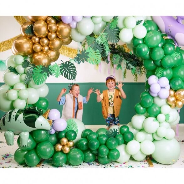 Balionas Strong Partydeco, pastelinė smaragdo žalia (emerald green) spalva, 30 cm 1