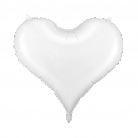 Balionas širdis, balta spalva, 75 cm