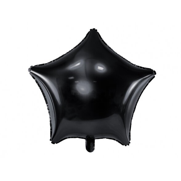 Balionas "Žvaigždė", juodas blizgus, 45cm