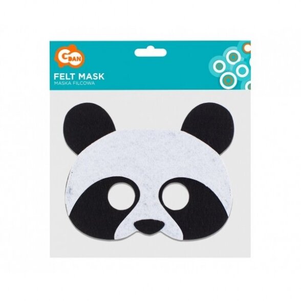 Kaukė Panda, pagaminta iš veltinio 3