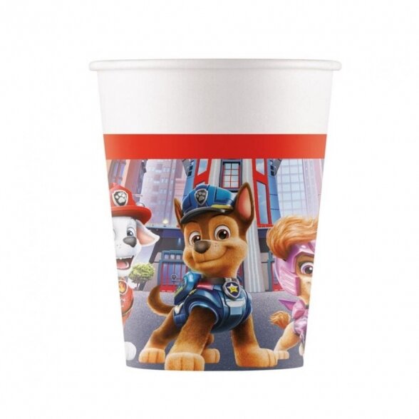 Puodelis tema Paw patrol, šuniukai patruliai,  8vnt. pakuotė