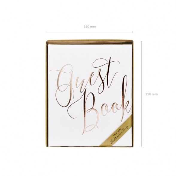 Svečių knyga Guest book, balta su aukso spalva, 19сm x 25cm 3