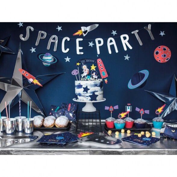 Servetėlės "Space adventure", tema kosmosas, planetos, 33cm x 33cm, 20vnt 3