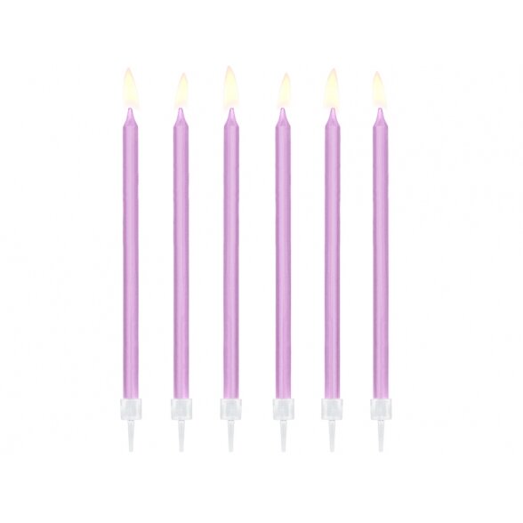 Žvakutė tortui, violetinė, 14cm/12vnt.